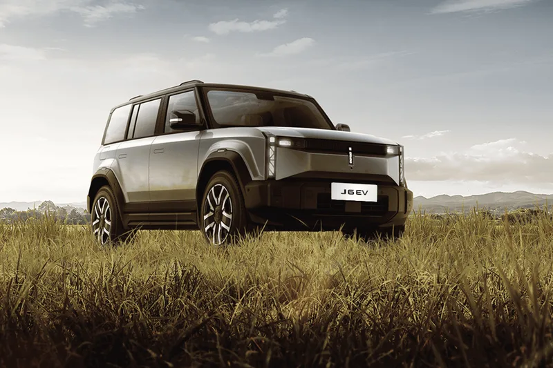 ภาพรถ Jaecoo 6 EV ของแท้จากสื่อทางการของผู้ผลิต ใช้ประกอบการเลือกไซซ์ยางให้ตรงรุ่น