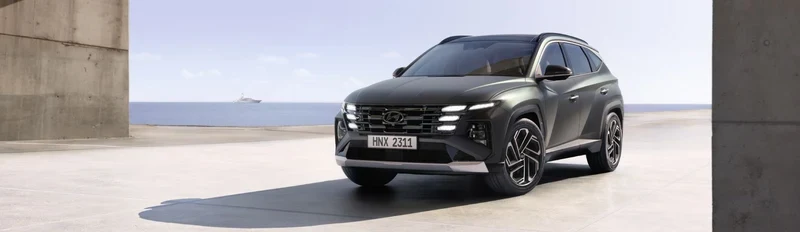 ภาพรถ Hyundai Tucson ของแท้จากสื่อทางการของผู้ผลิต ใช้ประกอบการเลือกไซซ์ยางให้ตรงรุ่น
