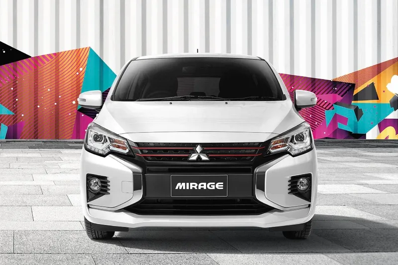 ภาพรถ Mitsubishi Mirage ของแท้จากสื่อทางการของผู้ผลิต ใช้ประกอบการเลือกไซซ์ยางให้ตรงรุ่น