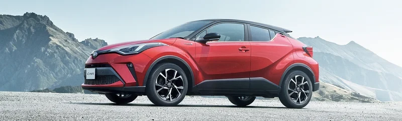 ภาพรถ Toyota C-HR ของแท้จากสื่อทางการของผู้ผลิต ใช้ประกอบการเลือกไซซ์ยางให้ตรงรุ่น