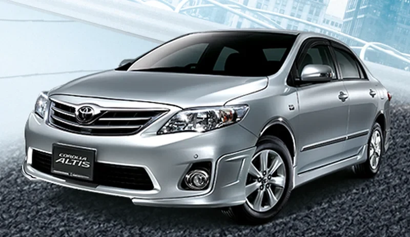 ภาพรถ Toyota Corolla Altis รุ่นเก่า ของแท้จากสื่อทางการของผู้ผลิต ใช้ประกอบการเลือกไซซ์ยางให้ตรงรุ่น