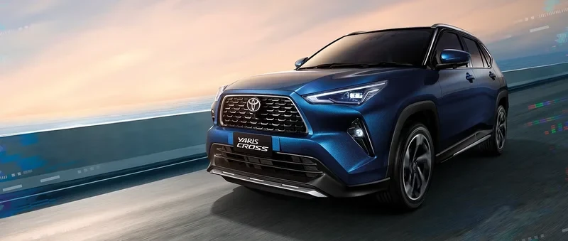 ภาพรถ Toyota Yaris Cross ของแท้จากสื่อทางการของผู้ผลิต ใช้ประกอบการเลือกไซซ์ยางให้ตรงรุ่น