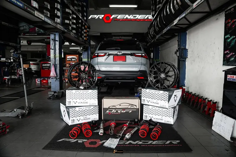 งานติดตั้งโช้ค Profender ที่ร้าน TAIRODGROUP (yaris cross drift)