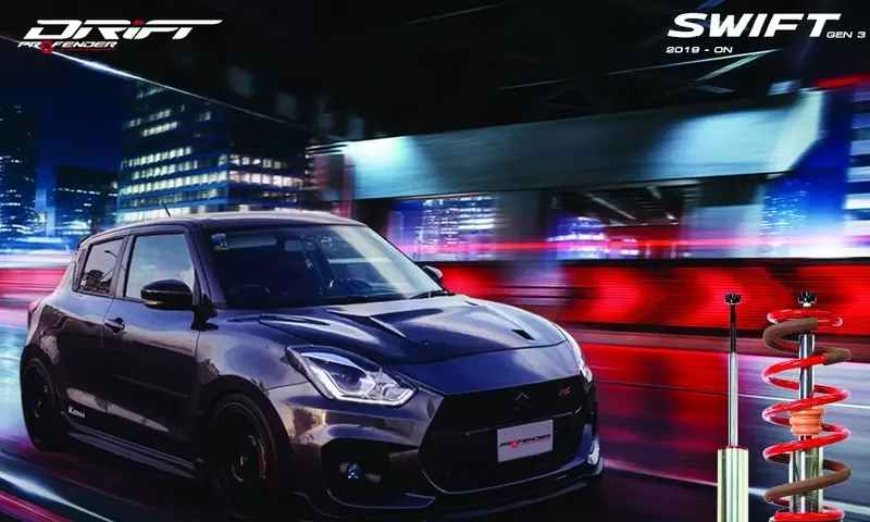 ภาพทางการโช้ค Profender DRIFT สำหรับ Suzuki Swift Gen 3 ปี 2019 ขึ้นไป